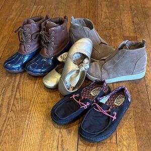 Hey Dude Brown and Navy Kids Boots